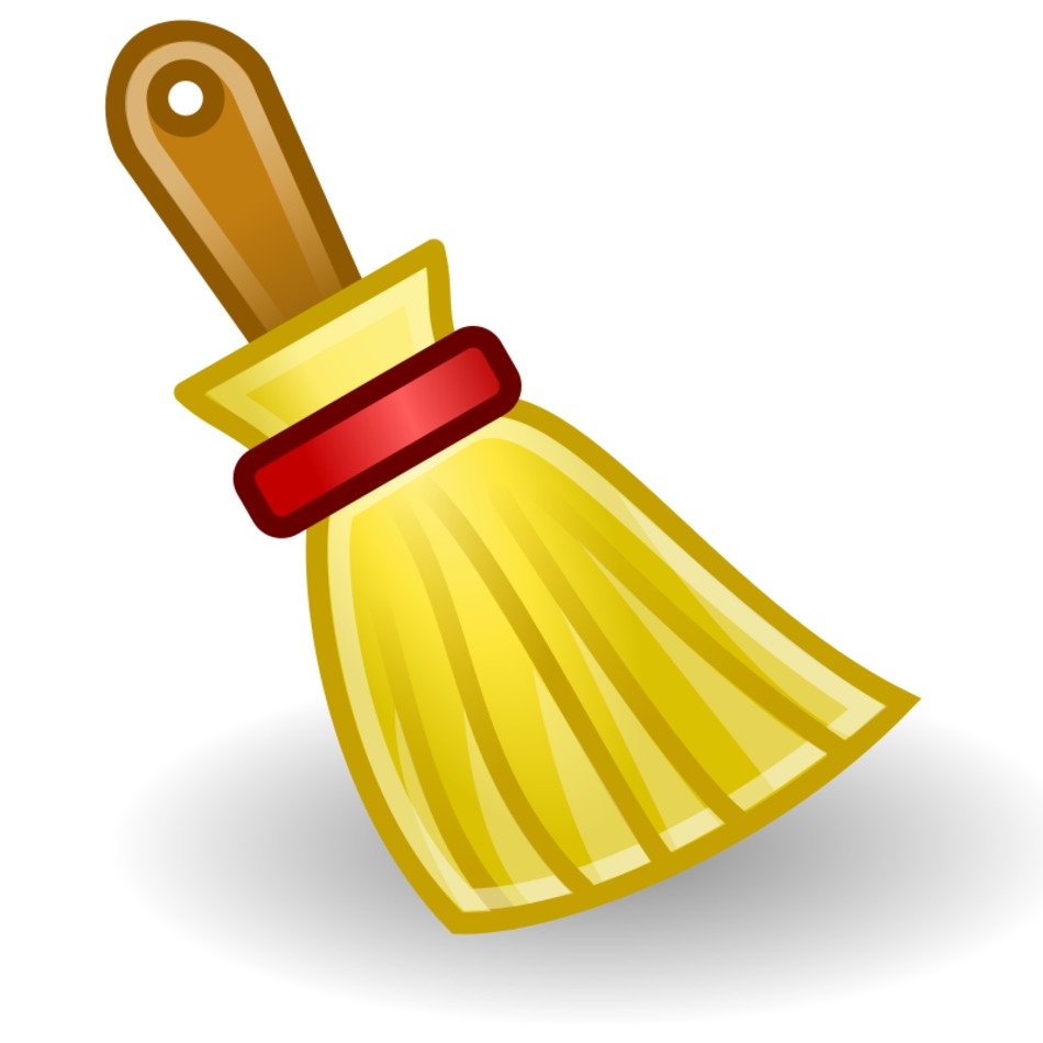 yellow brush on a white background