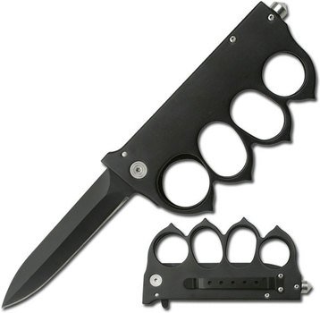 Manche 134 Cm Aluminium Noir En Forme De Poing Am&233ricain Avec Pic