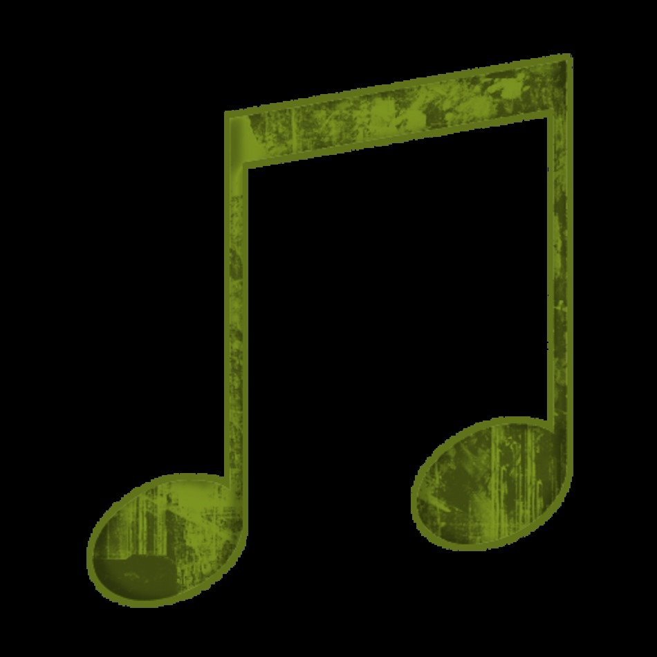 Full Set Green Grunge Icons Media Style