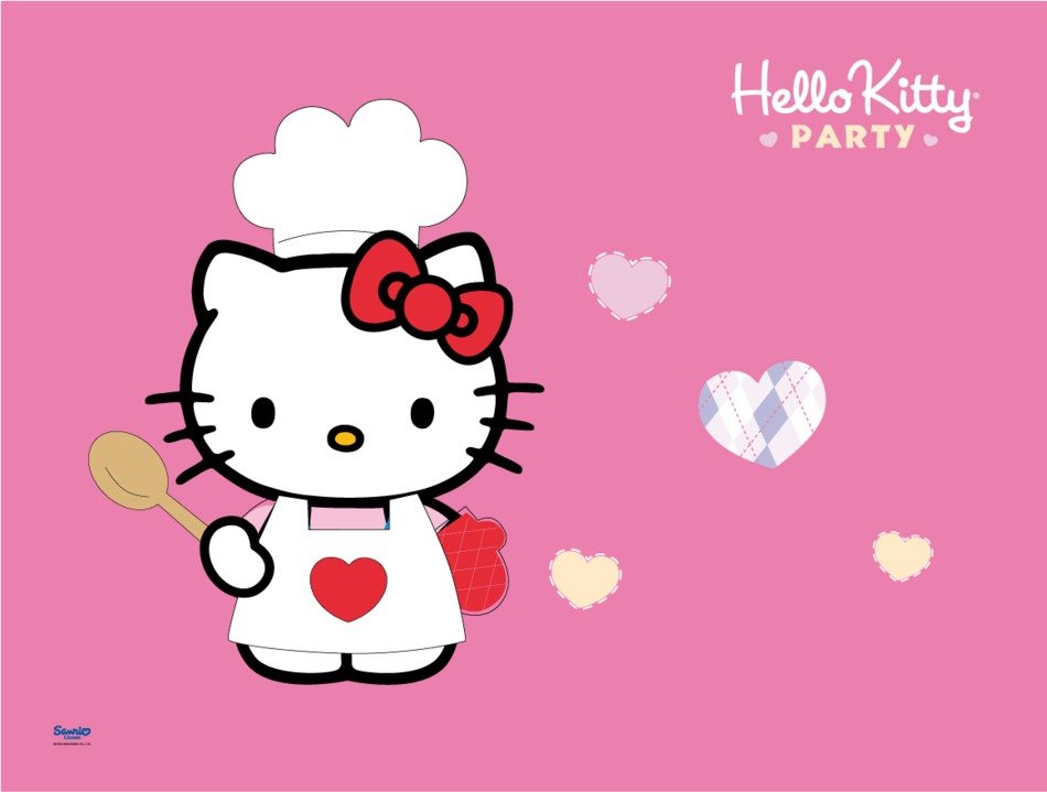 Hello Kitty Cooking Wallpaper drawing