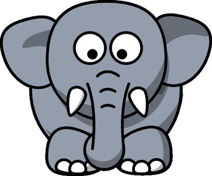 Gray Elephant At Clkercom Vector Online Royalty clipart