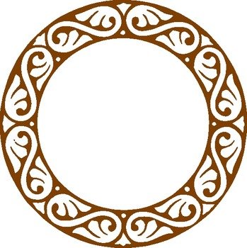 Brown Round Frame At Clkercom Vector Online
