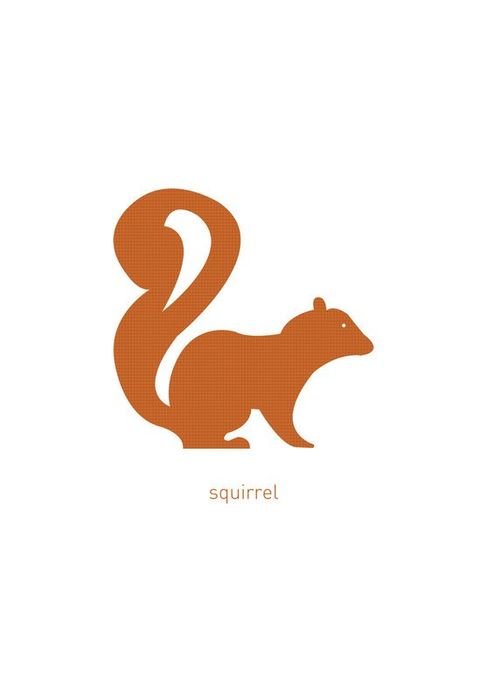 Squirrel Woodland drawing