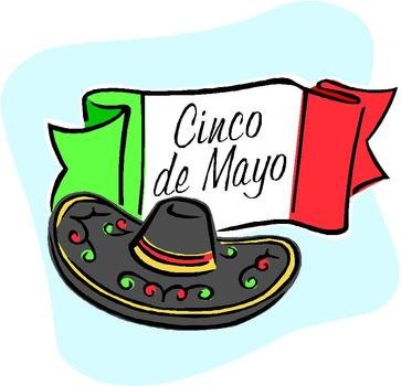 sombrero on the background of the Italian flag