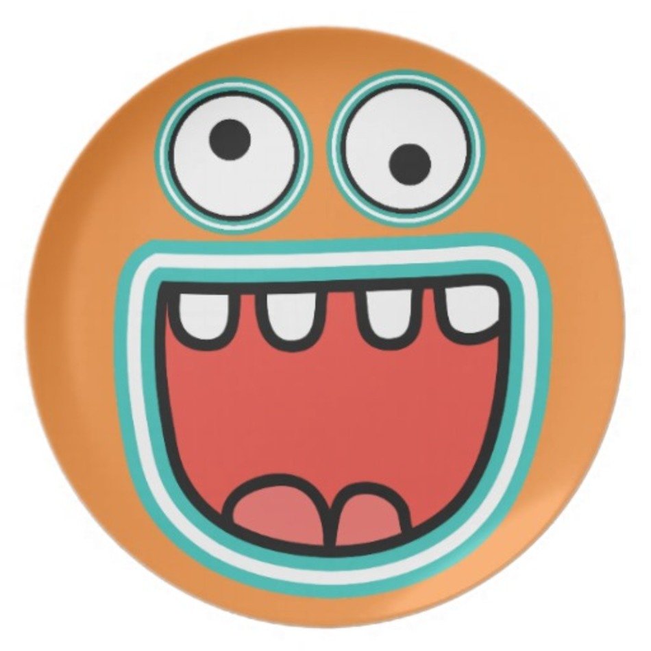 Goofy Monster Face Plate For Kids