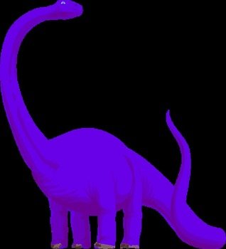 Dinosaur With Long Curved Neck Vector
