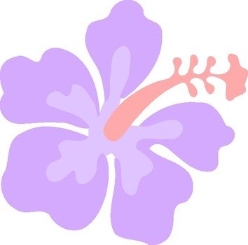 Purp & Pink Hibiscus At Clkercom Vector Online
