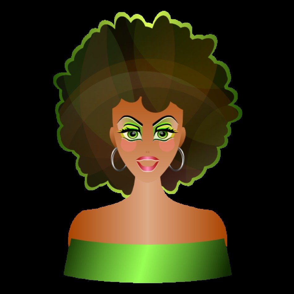 drawing of a woman on a black background