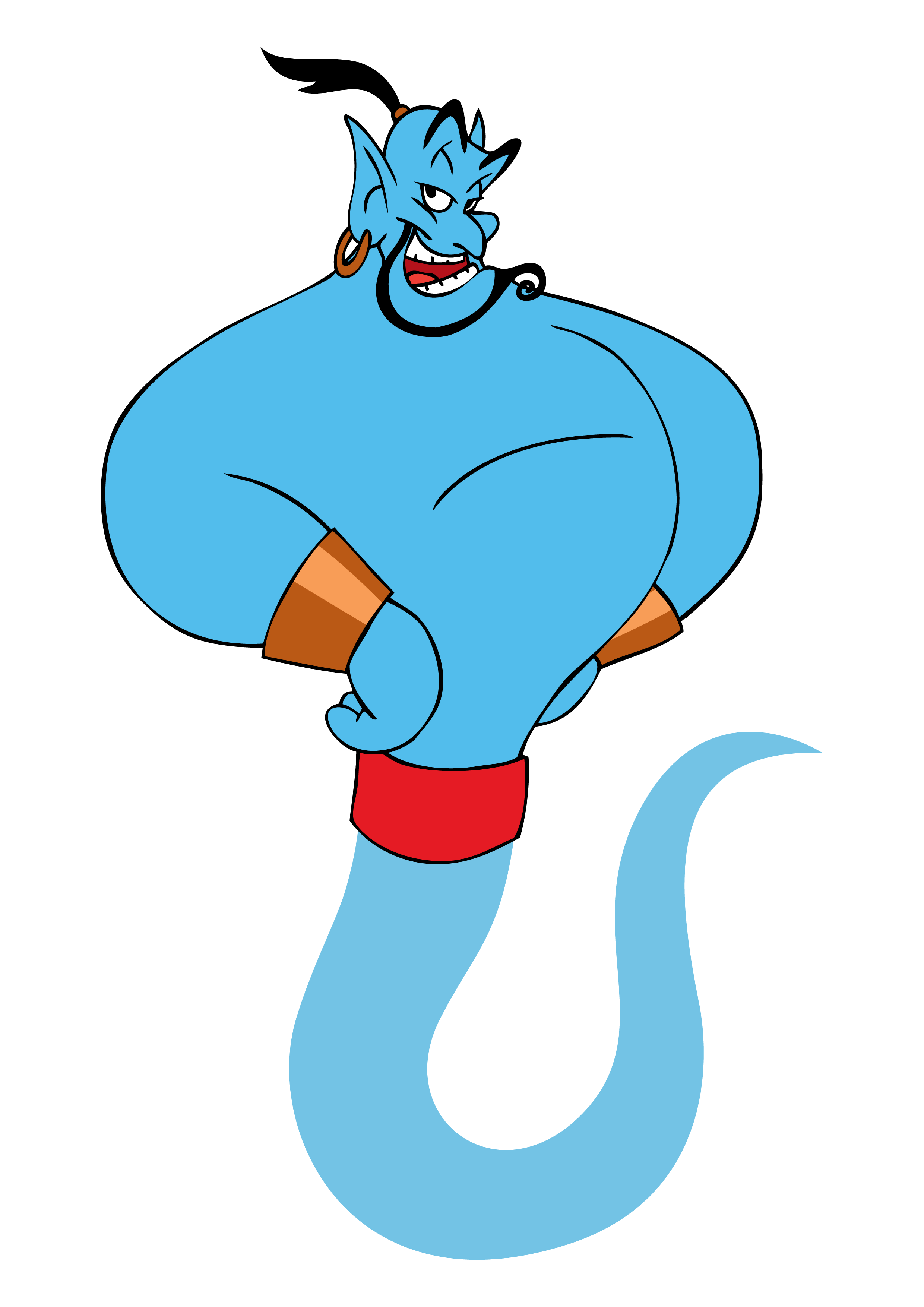 Blue Genie, Character From Aladdin Anime Free Image Download