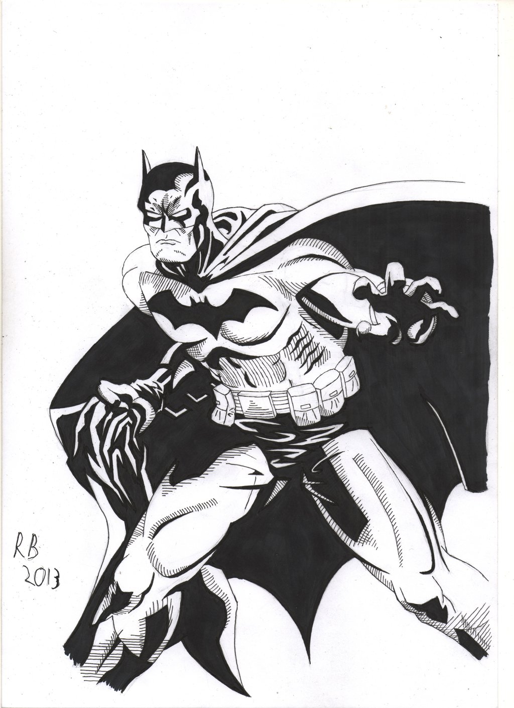 Black and white picture of batman in a cloak free image download