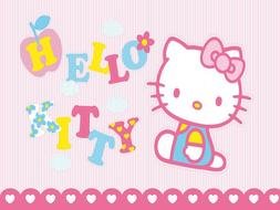 banner with hello kitty