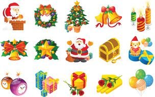 Clip art of Christmas icons