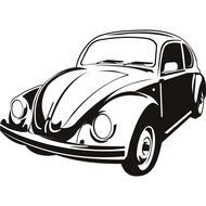 clipart of the old volkswagen car