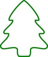 Green Christmas Tree as a drawing