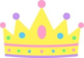 yellow crown with colored stones