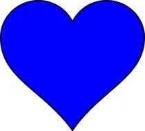 Blue Heart Shape At Clkercom Vector Online
