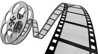 Black movie film clipart