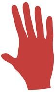 big red palm as a picture for clipart