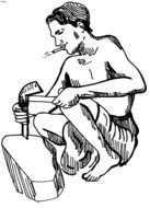 Coloring Pages Stone Carving drawing