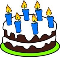 Cake 6 Candles At Clkercom Vector Online Royalty