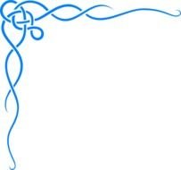 Blue Scroll Ribbon Border At Clkercom Vector