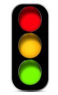 glossy Traffic Light, clipart