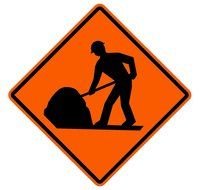 Road Under Construction Sign drawing