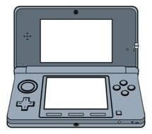 3d Game System, Drawing Of Handheld Gaming