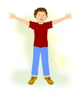 Happy Boy With Outstretched Arms Free Art Images For Christians