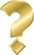 clipart of the golden question mark