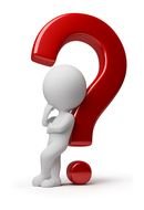Question mark and boy model drawing
