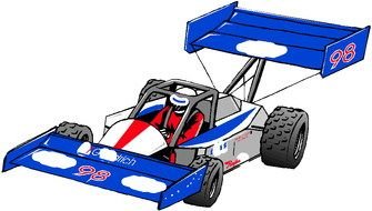 colorful racing car, drawing
