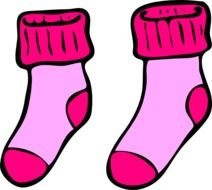 Pink Socks At Clkercom Vector Online Royalty