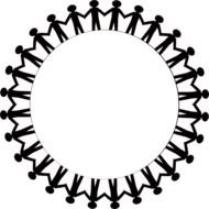 Holding Hands Stick People Black At Clkercom Vector Clip