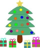 Christmas Tree Gifts Free Vector 4vector