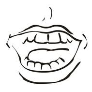 open mouth in graphic representation
