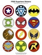 Superhero Logos Printable These Stickers clipart
