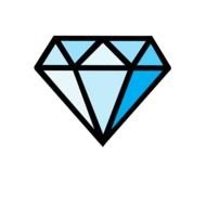 Clipart of Blue Diamond