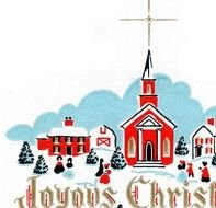church drawing for christmas
