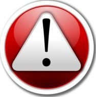 sign with a exclamation mark as a picture for clipart