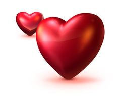 Clip Art of the 3d hearts