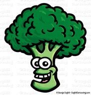 Cartoon Smiling Broccoli Stock Illustration Coghill clipart