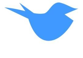 Twitter Bird Outline drawing