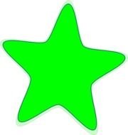 bright green star for clipart