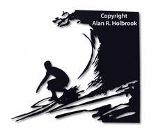 surfer's silhouette bu Alan R.Holbrook