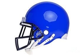 Blue American Football Helmet