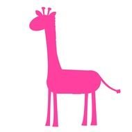 Pink baby giraffe clipart