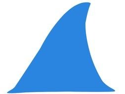 Shark Fin Outline Panda Free Images