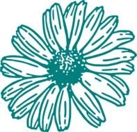 green Daisy drawing