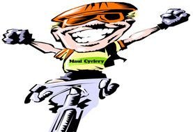 Ride Bike Cartoon Children A At Street